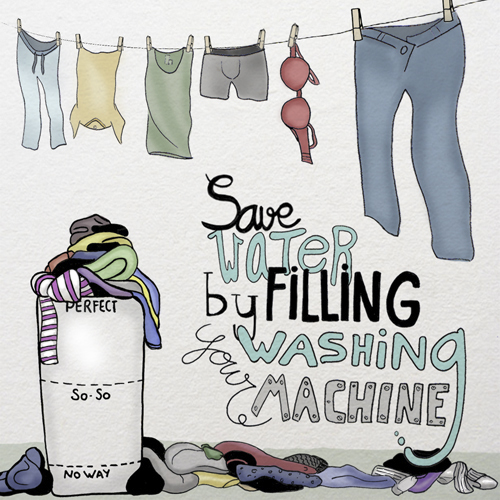 Only use your washing machine when it’s completely full